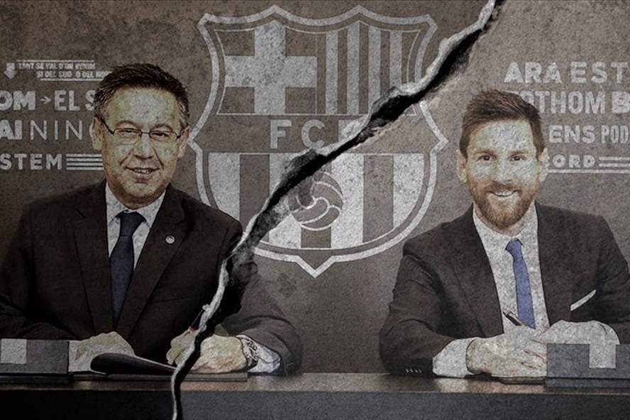 Vụ “ly hôn” giữa Barca và Messi đang chưa thể tìm ra tiếng nói chung. Ảnh: Marca