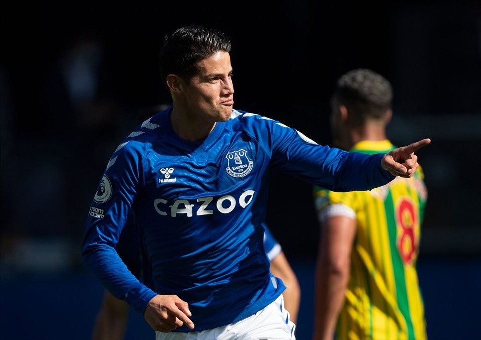 James Rodriguez đã có bàn thắng đầu tiên tại Premier League. Ảnh: Getty Images