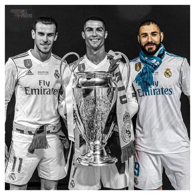 Tương tự bộ ba Bale, Benzema, Ronaldo giờ chỉ còn Benzema khoác áo Real Madrid. Ảnh: Sport163.