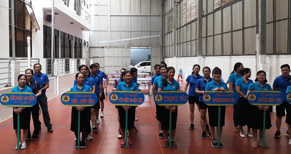 Hoạt động thể thao nhằm chào mừng Đại hội đại biểu Đảng bộ tỉnh Gia Lai lần thứ XVI. Ảnh Trần Hiếu