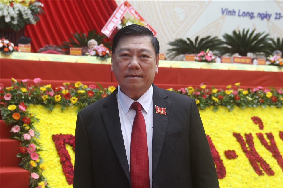 Ông Trần Văn Rón tái đắc cử Bí thư Tỉnh ủy Vĩnh Long nhiệm kỳ 2020-2025. Ảnh: N.T