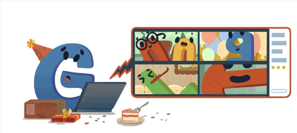 Google kỷ niệm sinh nhật lần thứ 22 bằng Doodle đặc biệt. Ảnh: Google