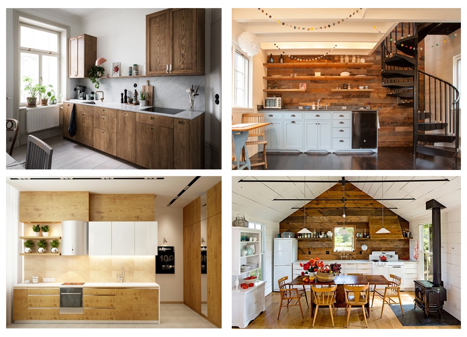 Nội thất nhà bếp bằng gỗ