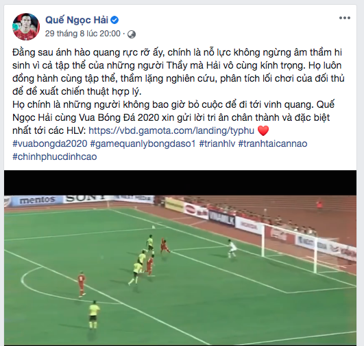 Hình ảnh đội tuyển Việt Nam tại Vòng loại World Cup 2022 xuất hiện trong video.