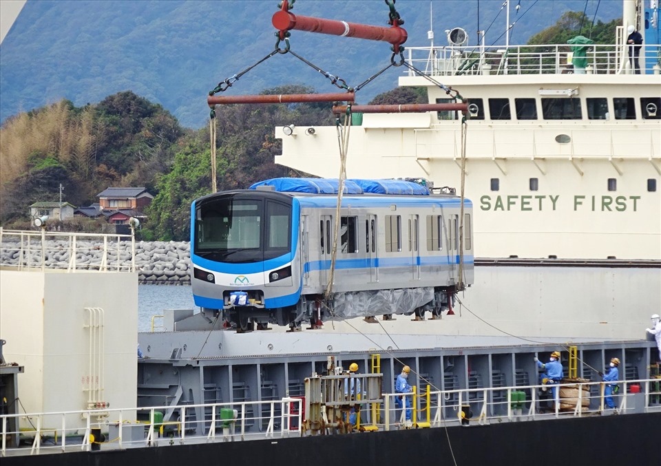 Đoàn tàu metro số 1 sẽ cập cảng TPHCM ngày 8.10.  Ảnh: MAUR