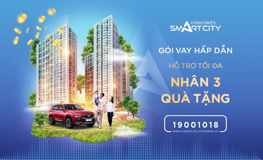 Sở hữu nhà Vinhomes Smart City chỉ từ 510 triệu đồng cùng ưu đãi Bộ ba nhà – xe – nội thất hoàn hảo.