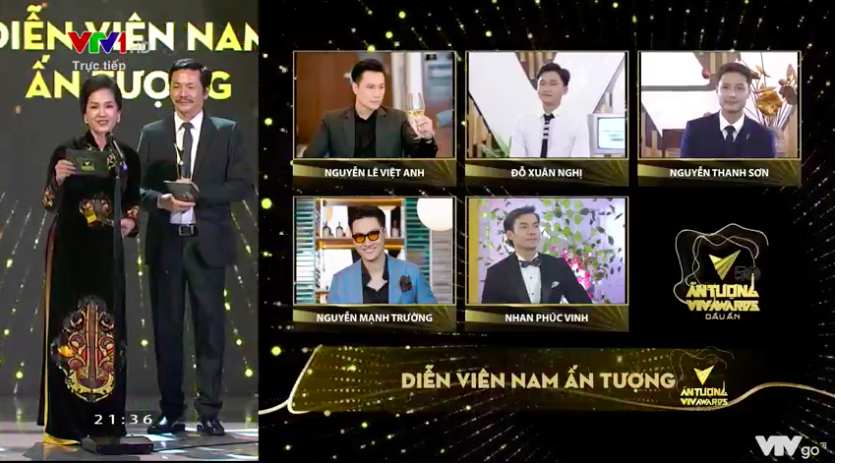 5 diễn viên nam trong hạng mục “Nam diễn viên ấn tượng” của VTV Awards 2020. Ảnh: CMH.