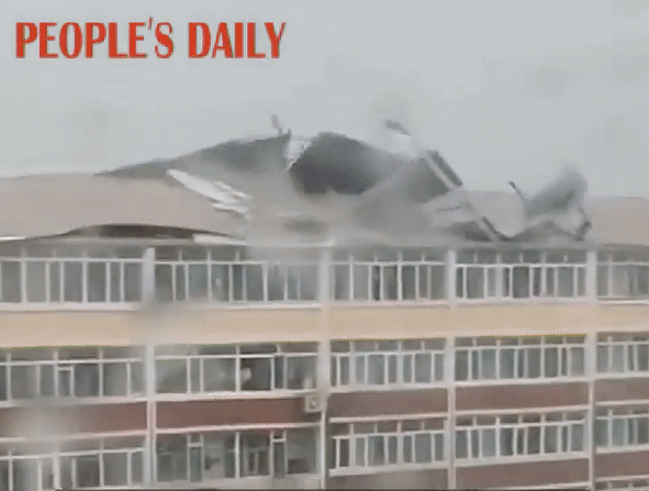 Trước bão Haishen, bão Maysak tấn công tỉnh Cát Lâm, Trung Quốc hôm 4.9. Ảnh: People's Daily.