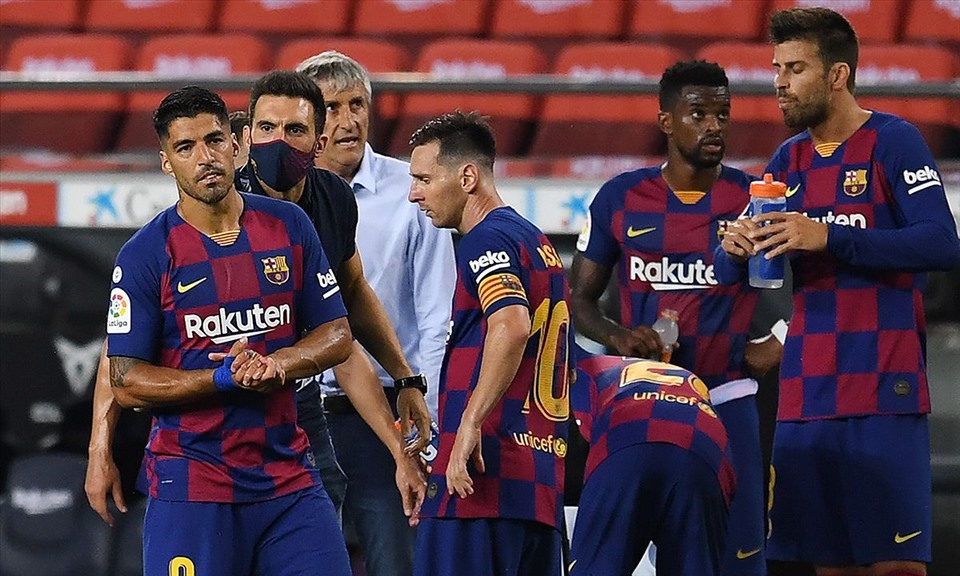 Messi không nhắc gì tới huấn luyện viên Quique Setien hay người bạn thân Luis Suarez. Ảnh: Getty Images