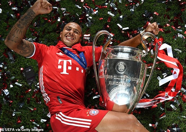 Thiago góp công lớn vào chức vô địch Champions League 2019-2020 của Bayern Munich. Ảnh: Getty