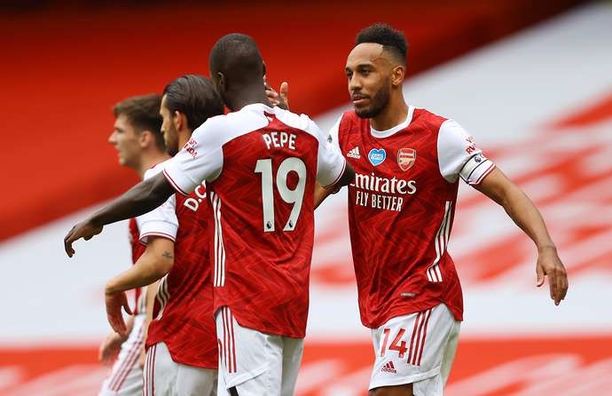 Aubameyang vẫn là chân sút chủ lực của Arsenal. Ảnh: Getty Images