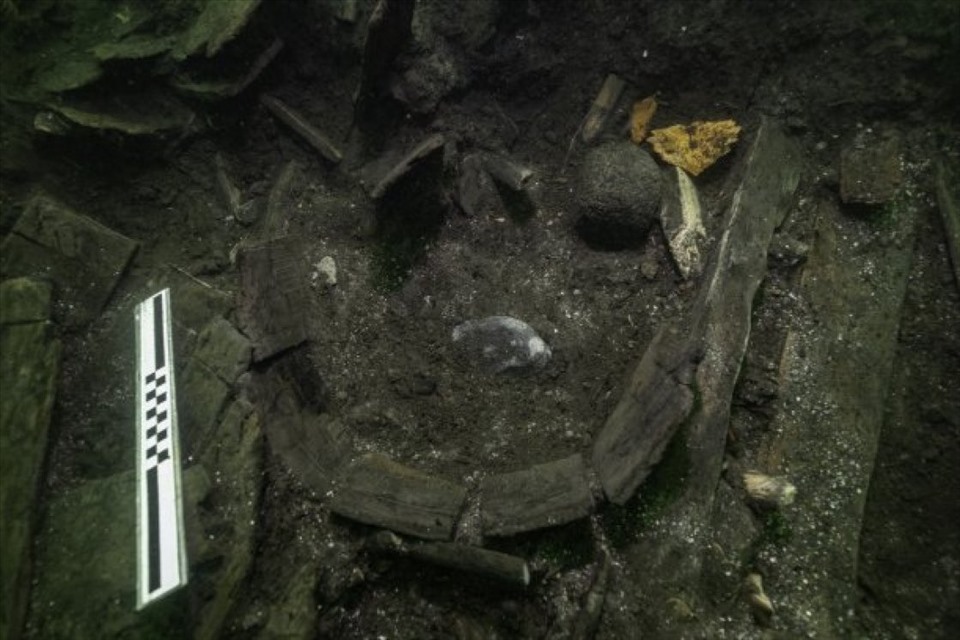 Phát hiện khảo cổ độc nhất vô nhị con cá tầm dài 2m trong xác tàu Gribshunden. Ảnh: Đại học Lund.