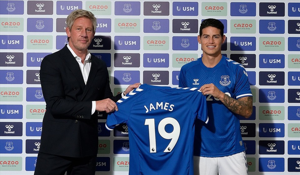 James Rodriguez ra mắt Everton. Ảnh: Everton