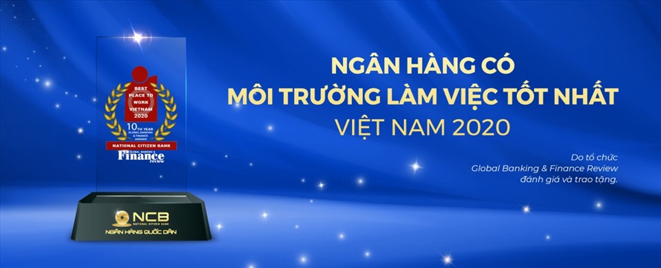 NCB giành giải thưởng “Môi trường làm việc tốt nhất Việt Nam 2020”. Ảnh NCB