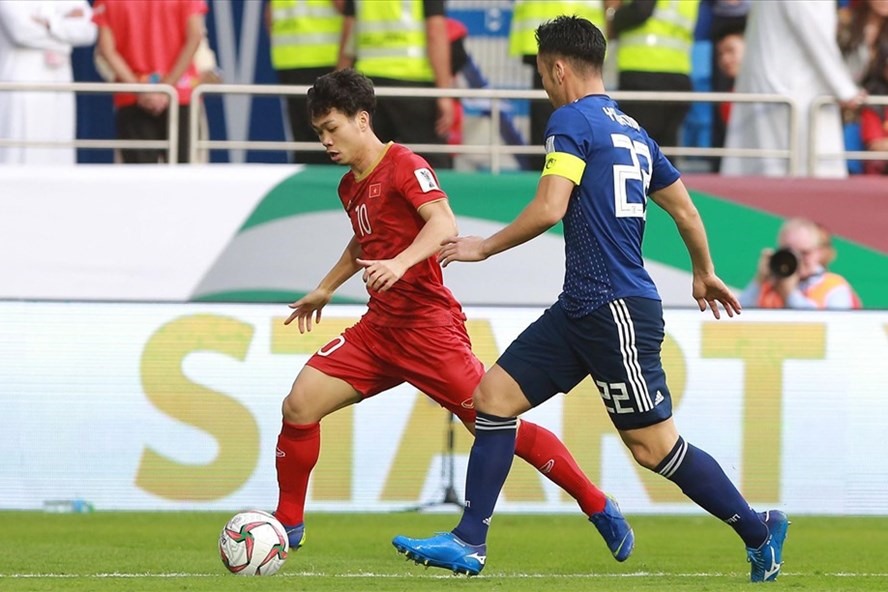 Trận Việt Nam thua Nhật Bản  0-1 tại tứ kết Asian Cup 2019. Ảnh: Minh Tùng