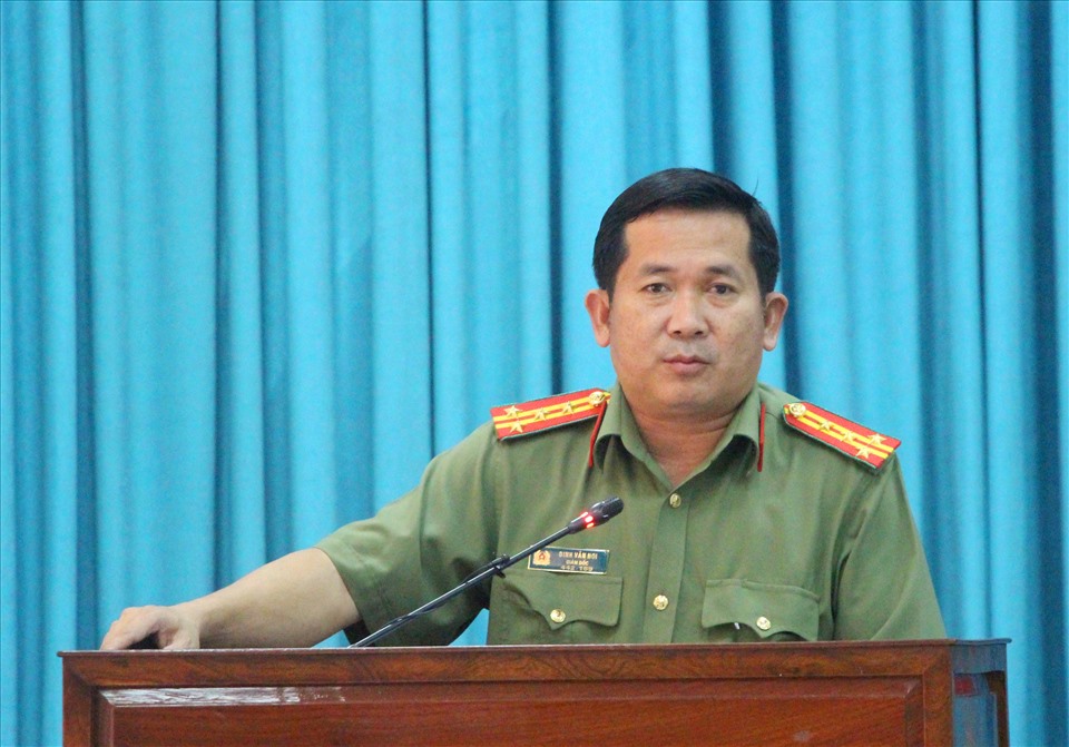 Đại tá Đinh Văn Nơi - Giám đốc Công an An Giang- người chỉ đạo quyết liệt truy vết nhóm người nhập cảnh trái phép liên quan bệnh nhân 1440. Ảnh: LT