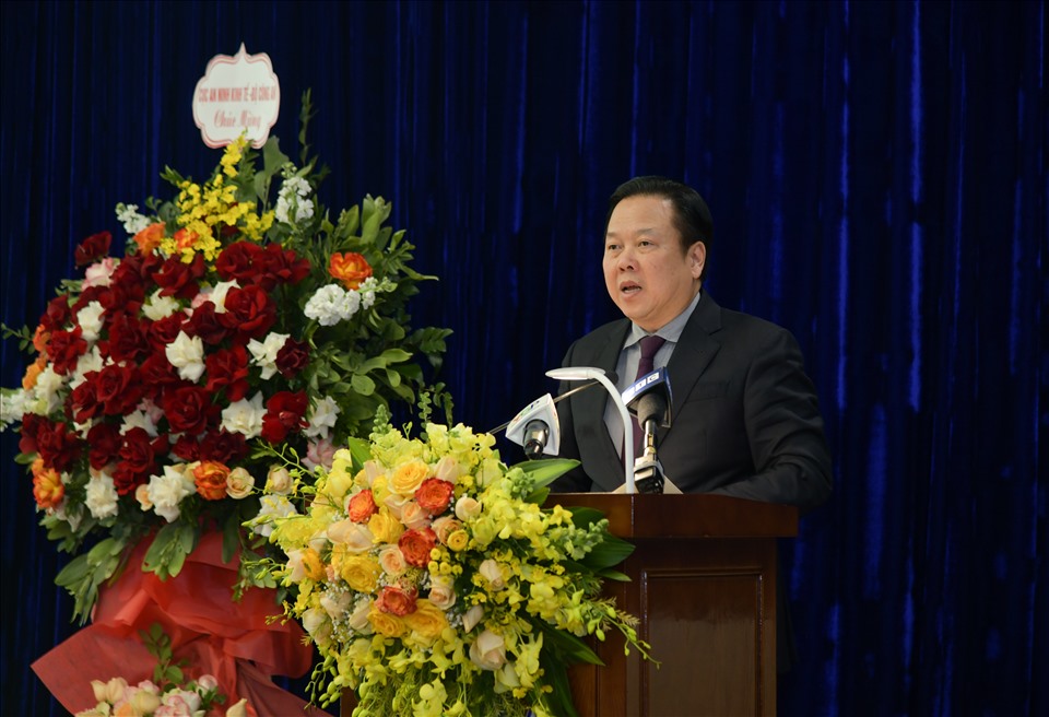 Chủ tịch Uỷ ban quản lý vốn nhà nước tại doanh nghiệp, ông Nguyễn Hoàng Anh phát biểu tại Hội nghị. Ảnh HP