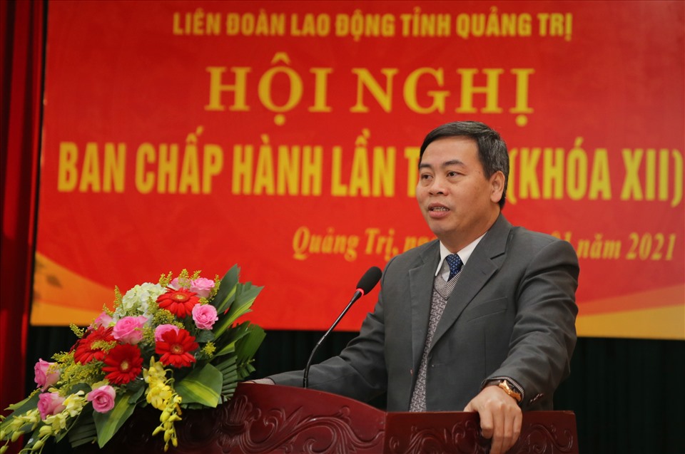 Ông Nguyễn Đăng Quang - Phó Bí thư Thường trực tỉnh Quảng Trị phát biểu tại hội nghị. Ảnh: Hưng Thơ.