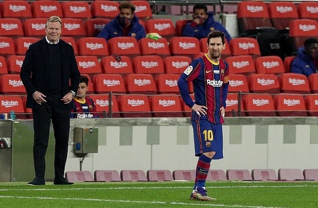 Messi và Koeman đã không còn lạnh nhạt. Ảnh: AFP.