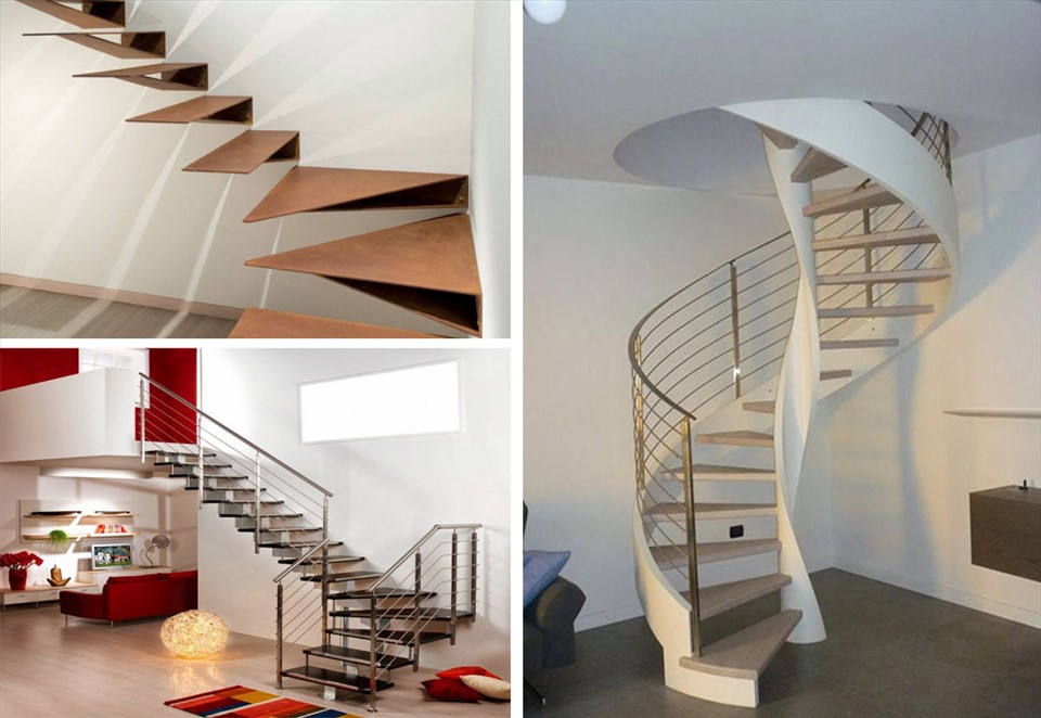 thiết kế cầu thang cho nhà hẹp