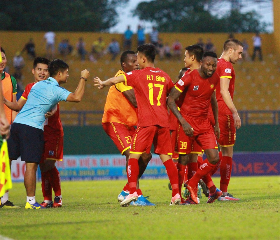 Thanh Hoá đã thắng Bình Dương 1-0 ngay tại sân Gò Đậu ở V.League 2020. Ảnh: VPF.