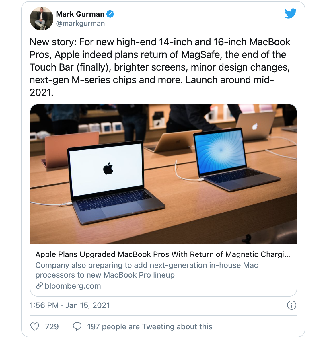 Macbook Pro 2021: Không Touch Bar, thiết kế giống iPhone 12