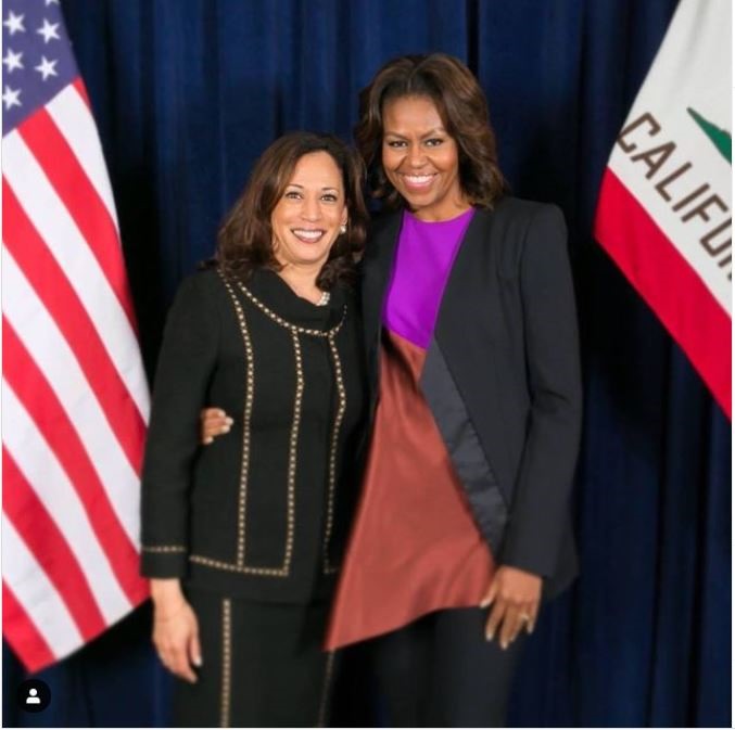 Phó Tổng thống đắc cử Harris chúc mừng sinh nhật cựu Đệ nhất Phu nhân Mỹ Obama. Ảnh: Instagram Kamala Harris.