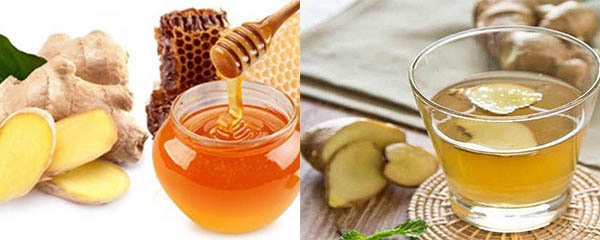 Kết hợp gừng với mật ong hoặc giã nhuyễn gừng tươi và lấy nước uống sẽ có công dụng chữa ho hiệu quả. Đồ hoạ: Phương Linh.