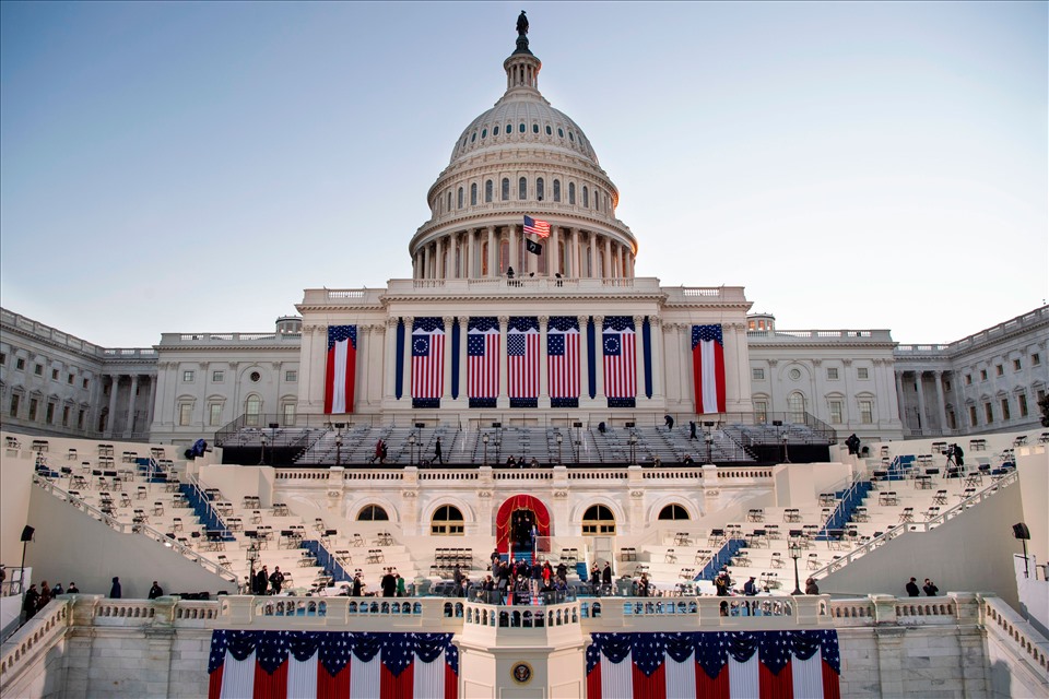 Washington D.C sẵn sàng cho lễ nhậm chức tổng thống của ông Joe Biden. Ảnh: AFP