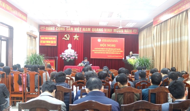 Công đoàn Ngành GTVT Thanh Hóa tổ chức hội nghị về công tác công đoàn, chăm lo cho đời sống công nhân. Ảnh: Q.D