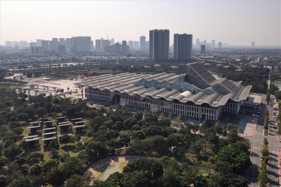 Trung tâm Hội nghị Quốc gia - nơi sẽ diễn ra ngày hội lớn của toàn Đảng, toàn dân và toàn quân.