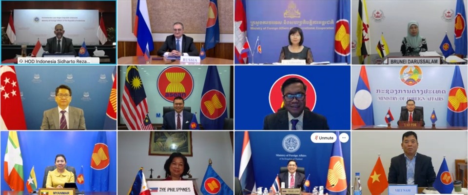 Cuộc họp Quan chức Cao cấp (SOM) ASEAN-Nga lần thứ 17 diễn ra ngày 26.1. Ảnh: Bộ Ngoại giao.