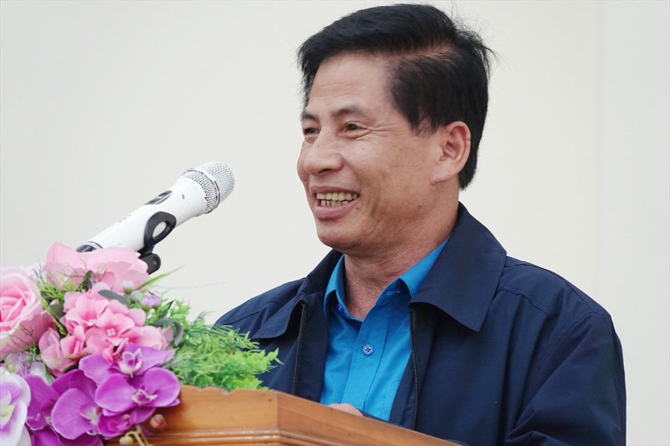 Ông Nguyễn Văn Trọng - Phó Chủ tịch LĐLĐ Hà Tĩnh phát biểu. Ảnh: TT.