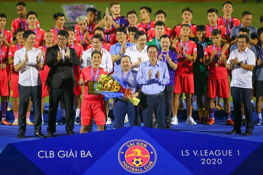 Sài Gòn có sự đầu tư lớn sau khi giành hạng Ba V.League 2020. Ảnh: Nguyễn Đăng