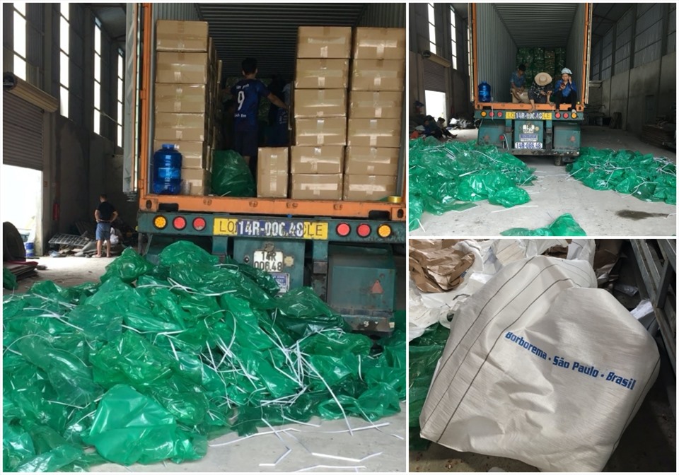 Hình ảnh hàng hóa được mở ngoài khu vực giám sát hải quan và thay đổi bao bì được người tố cáo gửi tới các cơ quan chức năng tỉnh Lai Châu.