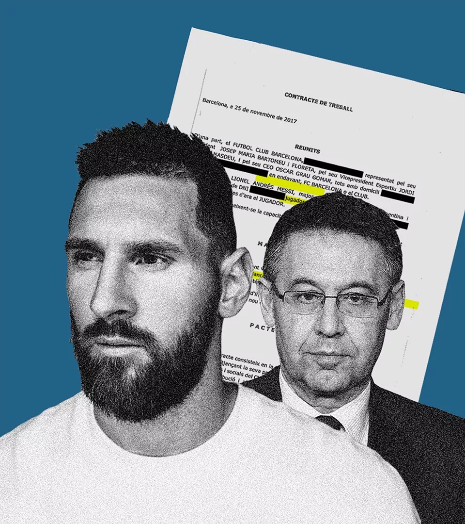 Hợp đồng của Messi ký kết dưới thời cựu Chủ tịch Jose Maria Bartomeu. Ảnh: El Mundo