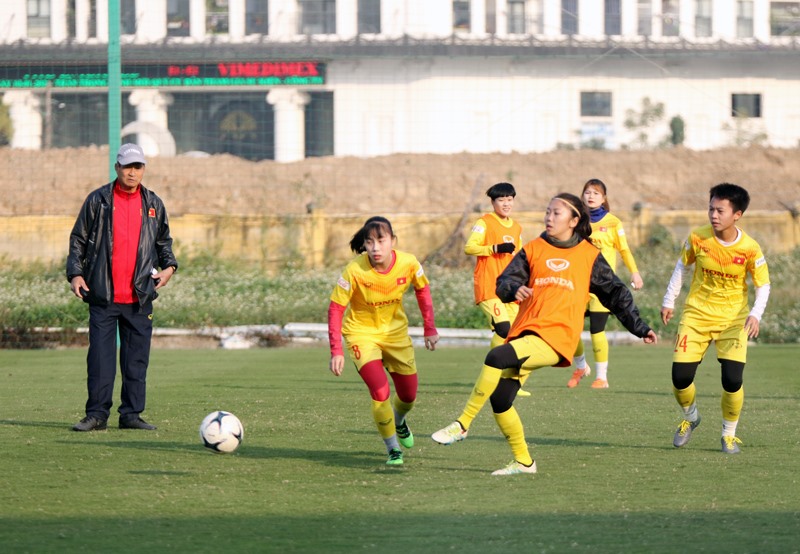 Đội tuyển nữ Việt Nam đã hoàn thành đợt tập huấn đầu tiên của năm 2021. Ảnh: VFF