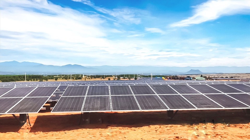 Nhà máy điện mặt trời Hồng Liêm 3 có công suất 50MWp do Tập đoàn Hawee làm tổng thầu thi công. Ảnh: T&T
