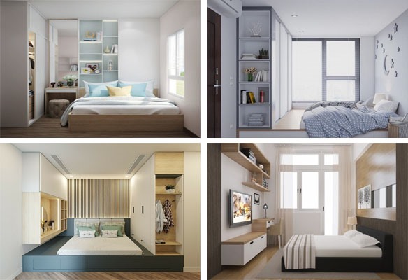 Những bố trí nội thất phòng ngủ nhỏ sẽ khiến bạn bất ngờ về sự tiện nghi và hiệu quả sử dụng không gian. Những giải pháp sáng tạo với giường tủ kết hợp, giường tầng hoặc giường gấp thường xuyên được áp dụng để tận dụng diện tích. Hãy xem bức ảnh để khám phá những ý tưởng độc đáo này.