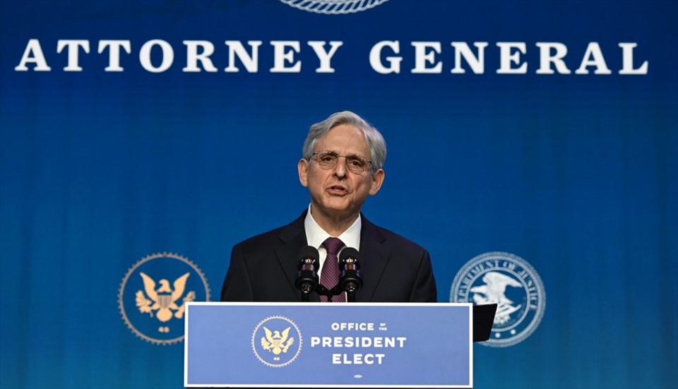 Ông Merrick Garland, một thẩm phán liên bang, được ông Joe Biden đề cử làm Bộ trưởng Tư pháp Mỹ. Đây là nhân sự đề cử mới nhất cho nội các của ông Biden. Ảnh: AFP.