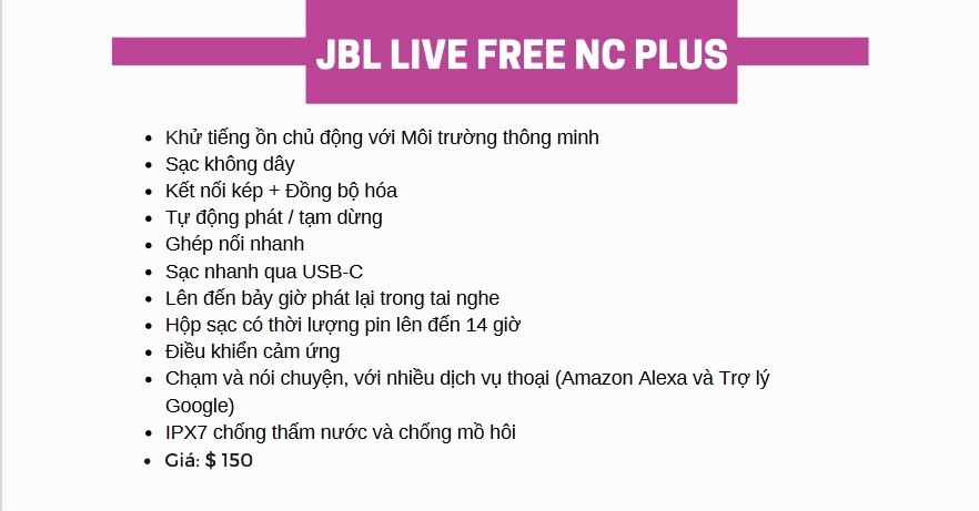 JBL Live Free NC Plus