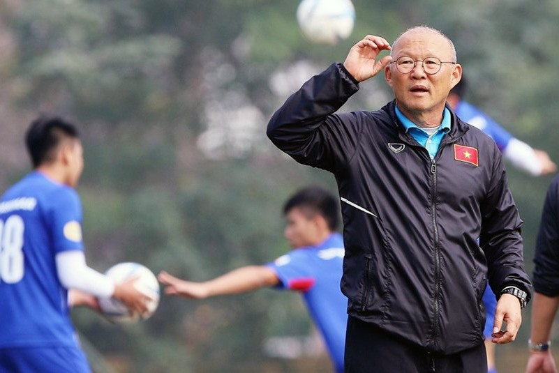 Ông Park đã có 4 năm thành công với bóng đá Việt Nam. Ảnh: Minh Tùng