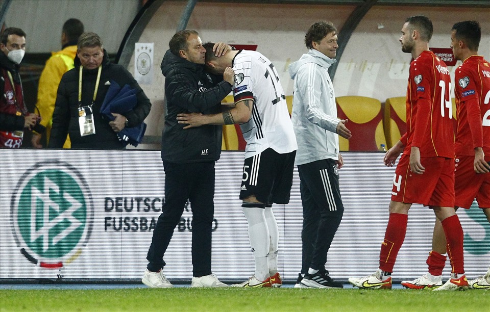 Tuyển Đức thắng 5 trận liên tiếp dưới thời huấn luyện viên Hansi Flick. Ảnh: DFB