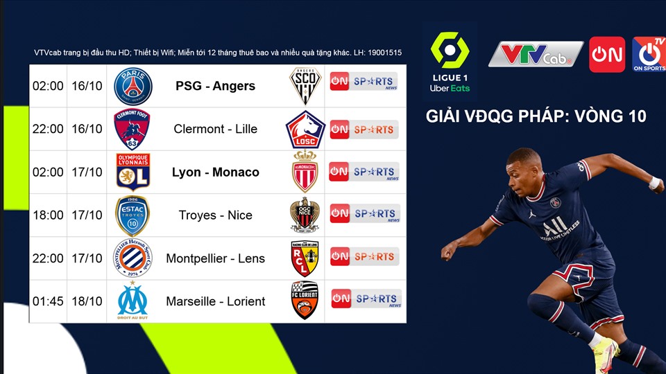 Lịch thi đấu Ligue 1