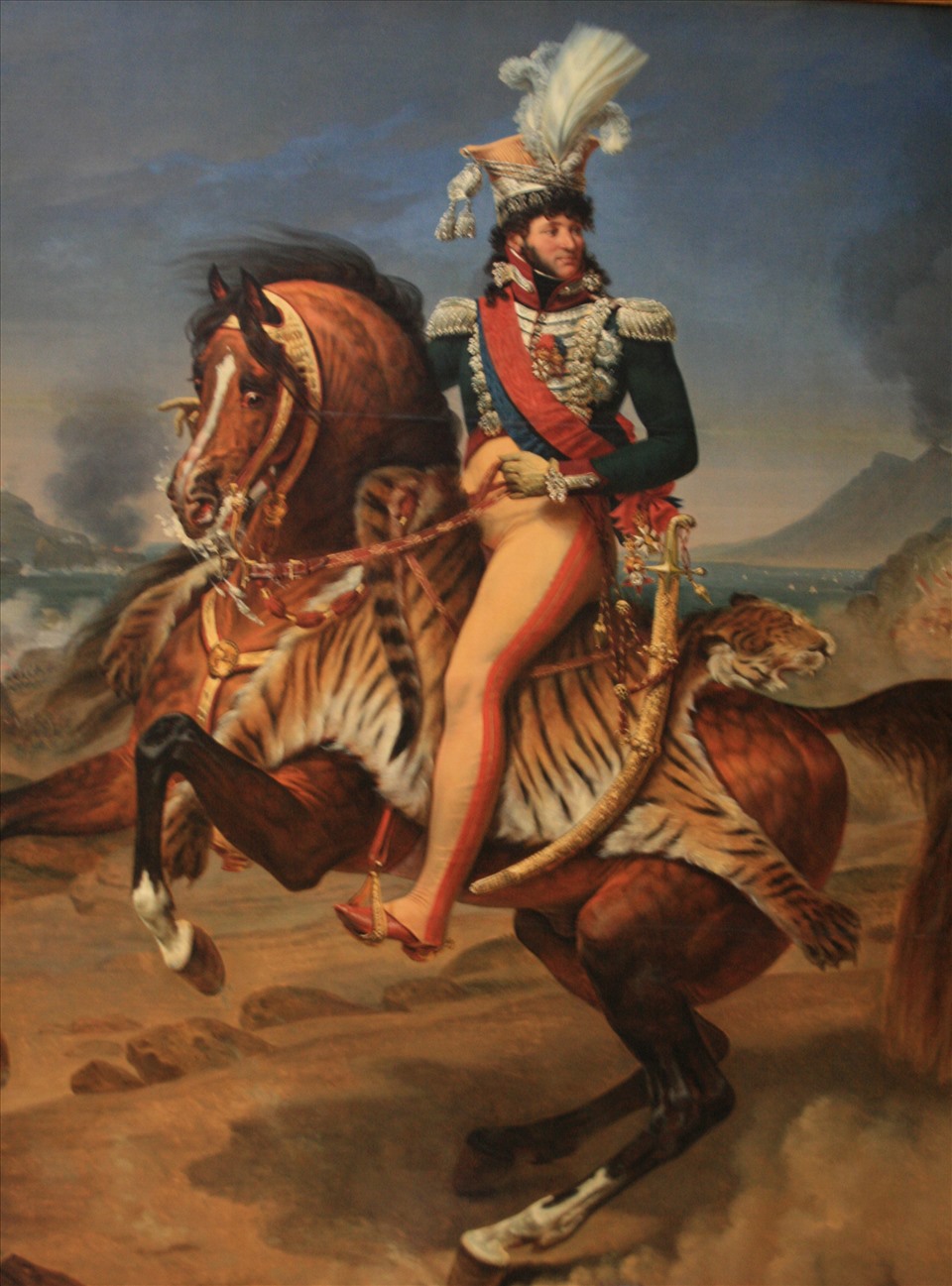 Tranh vẽ Hoàng đế Napoléon Đệ Nhất treo trong lâu đài Fontainebleau. Ảnh: Trần Mạnh Thường