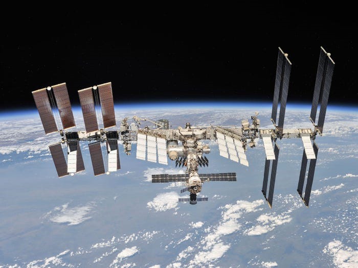 Trạm vũ trụ quốc tế trên quỹ đạo Trái đất. Ảnh: NASA/Roscosmos