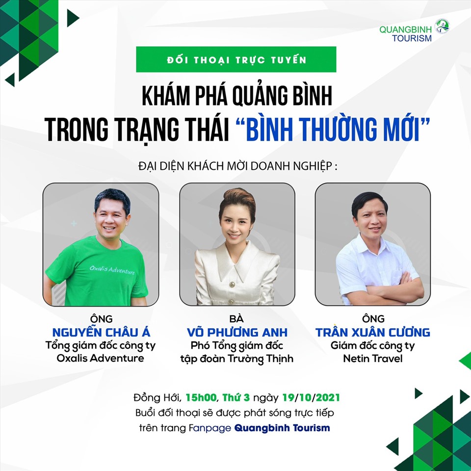 Các doanh nghiệp hoạt động có hiệu quả trong ngành du lịch Quảng Bình cũng sẽ tham gia đối thoại trong chương trình. Ảnh: LPL