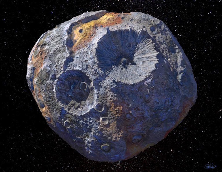 Tiểu hành tinh 16 Psyche. Ảnh: NASA