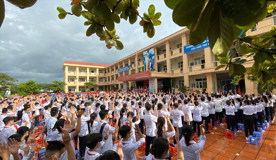 Học sinh Quảng Ninh được đến trường ngay từ đầu năm học mới. Ảnh: Nguyễn Hùng