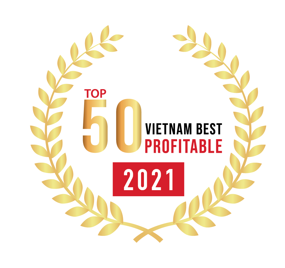 Logo Top 50 doanh nghiệp lợi nhuận xuất sắc nhất Việt Nam.